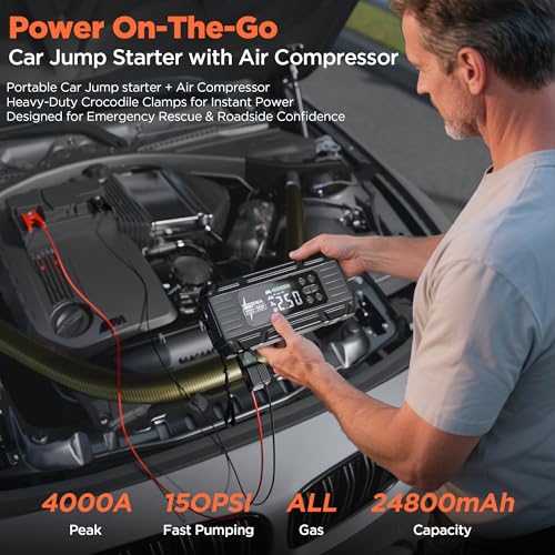 Jump Starter with Air Compressor