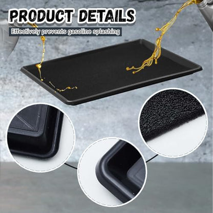 1 Set 27'' x 20''x 1.4'' Oil Drain Drip Pan for Car with Square No Splatter Pad Oil Drip Tray with Mat for Under Car Transmission Garage Automotive Driveway to Keep Floor Clean