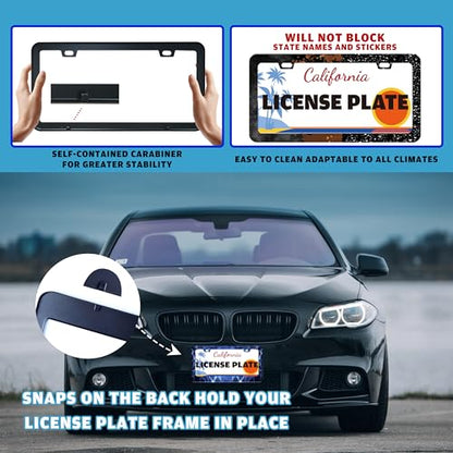 Blue Lightning License Plate Frame Funny Thunder License Plate Holder