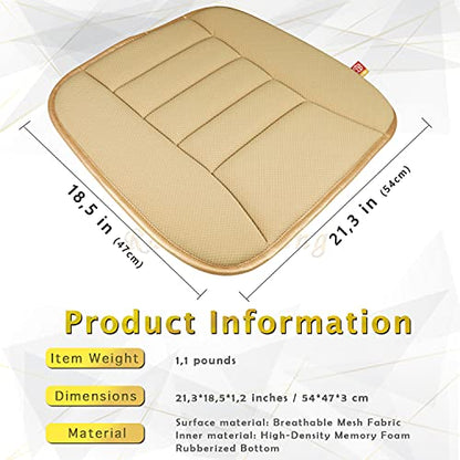 Car Seat Cushion Pad for Home Use Car Driver Seat Office Chair Memory Foam Seat Cushion