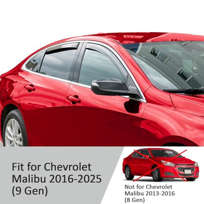 in Channel Extra Durable Rain Guards for ChevyMalibu 2016