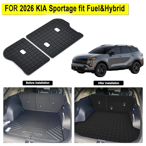 Cargo Mat with Backrest Protection for 2026 KIA Sportage（fit for Fuel&Hybrid）