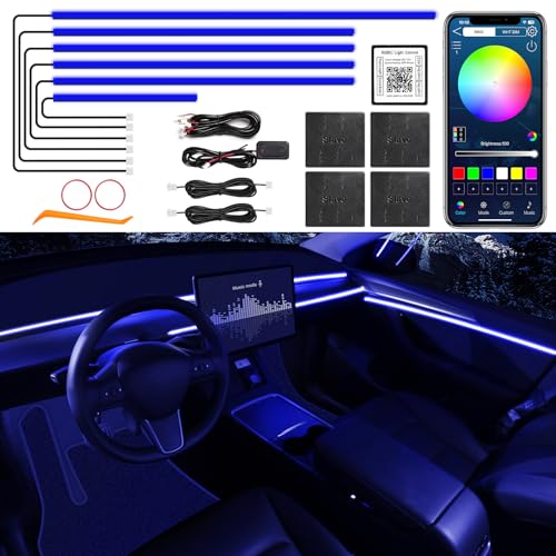 Acrylic Interior Car LED Strip Light with Wireless APP
