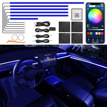 Acrylic Interior Car LED Strip Light with Wireless APP