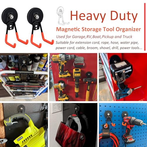 Heavy Duty Magnetic Garage Hooks (2 Count)