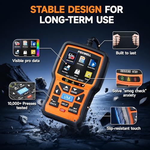 NT301 OBD2 Scanner Live Data Professional Mechanic OBDII Diagnostic Code Reader Tool for Check Engine Light