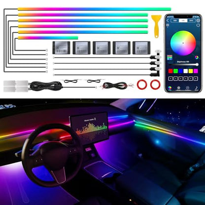 Dreamcolor Acrylic Interior Car LED Strip Light with Wireless APP