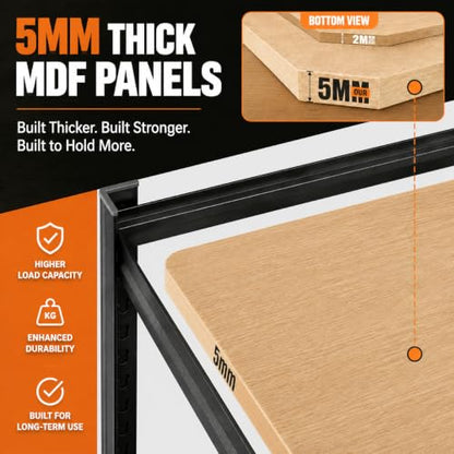 Garage Shelving 3000 LBS Adjustable Wood Storage Shelves