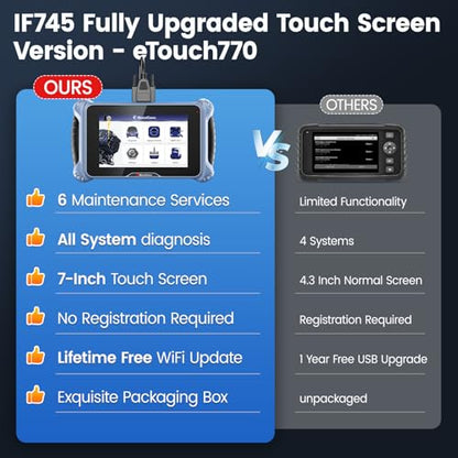 2026 BOSSCOMM eTouch770 OBD2 Scanner Diagnostic Tool