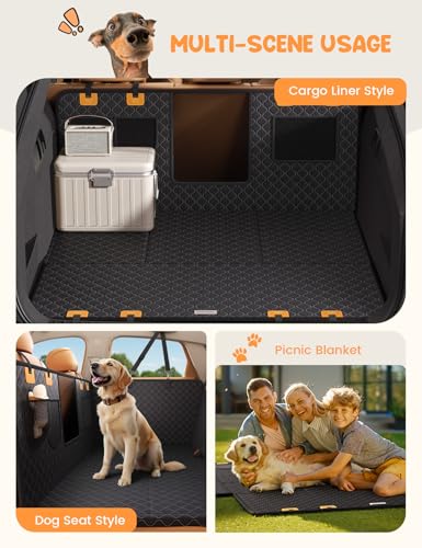 Dog Car Seat Cover for Back Seat with Hard Bottom for Truck XL