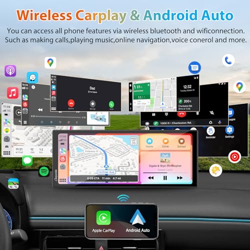 11.26" 125S CarPlay Android Auto Screen with Triple Dash Cam