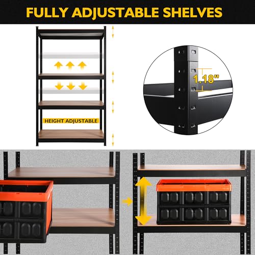 39.4" W x 15.75" D x 59" H Metal Shelving Unit Dual Color