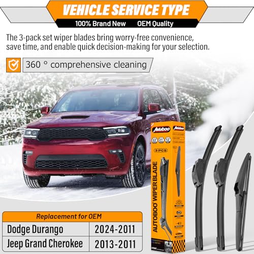 Windshield Wiper Blade Replacement for Dodge Durango 2011