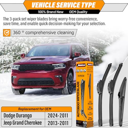 Windshield Wiper Blade Replacement for Dodge Durango 2011