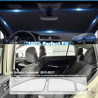 8pcs Thicken Sun Shades Custom Fit for Subaru Crosstrek 2013
