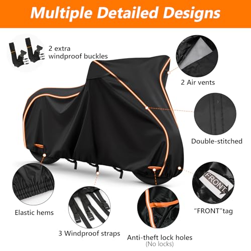 420D & Cotton Lining Motorcycle Cover for Honda Rebel 250 300 500 1100