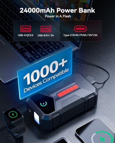 4000A Jump Starter with 150PSI Air Compressor