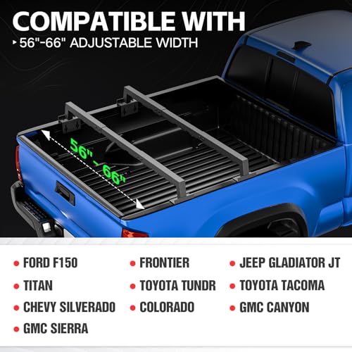 Truck Bed Rack with 2 Cross Bars Cargo Carrier Truck Rack Compatible with Silverado