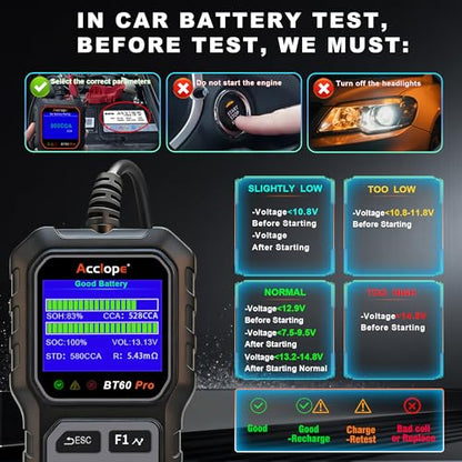 BT60 PRO Car Battery Tester 6V