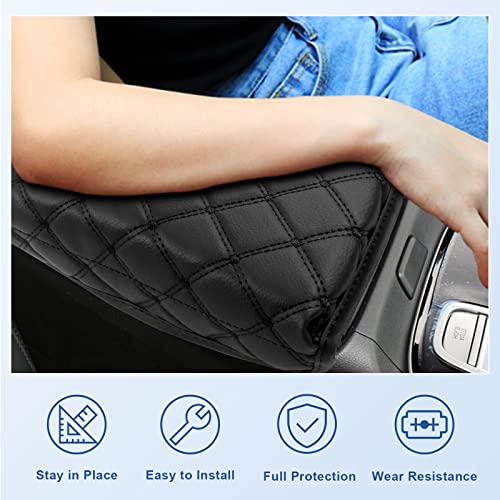 Center Console Cover for 2022 2023 2024 Santa Cruz Pickup Truck Armrest Cover Console Pad Armrest Seat Box Cover Leather Protector 2022 2023 2024 Santa Cruz Car Interior Accessories