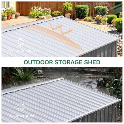 10x12 FT Outdoor Storage Shed with Floor Frame