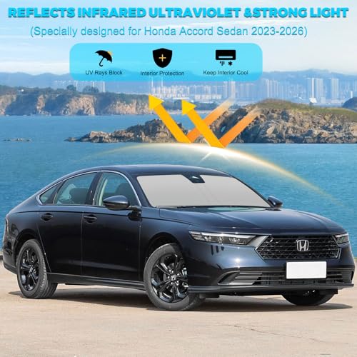 Foldable Front Windshield Sunshade fit for Honda Accord 2023