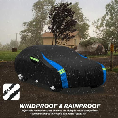 Car Cover Waterproof All Weather for Automobiles Sedan 186"
