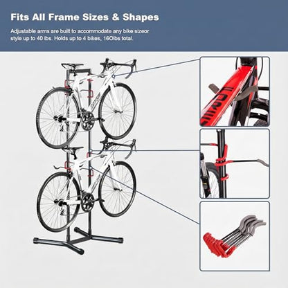 4 Bike Horizontal Storage Rack