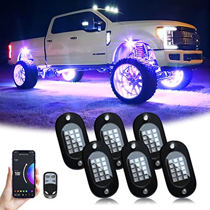 RGB LED Rock Lights (6 Count)