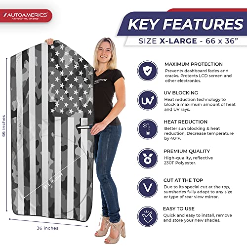 Truck Windshield Sun Shade with Storage Pouch & Anti