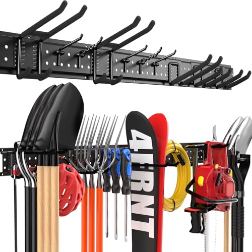 Garage Tool Organizer Wall Mount 49.5 inches with 10 Adjustable Heavy