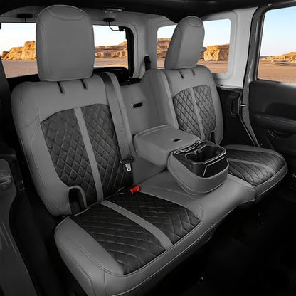 for Jeep Wrangler Leather Custom Car Seat Covers Full Set 4 Door
