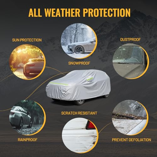 Car Cover Waterproof All Weather Windproof for SUV up to 181 Inches