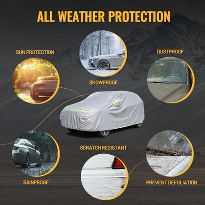 Car Cover Waterproof All Weather Windproof for SUV up to 181 Inches