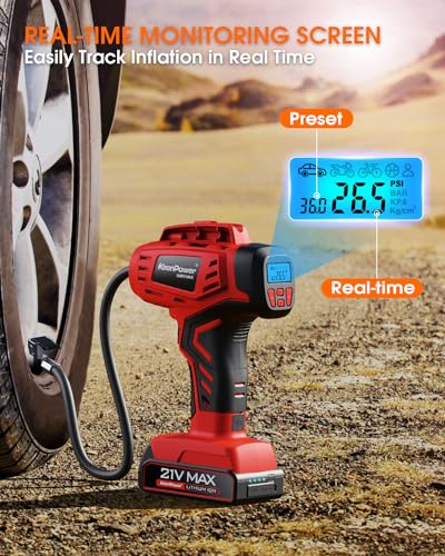 Digital Cordless Tire Inflator Portable Air Compressor Automatic 160PSI w