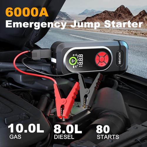 6000A Jump Starter with Air Compressor