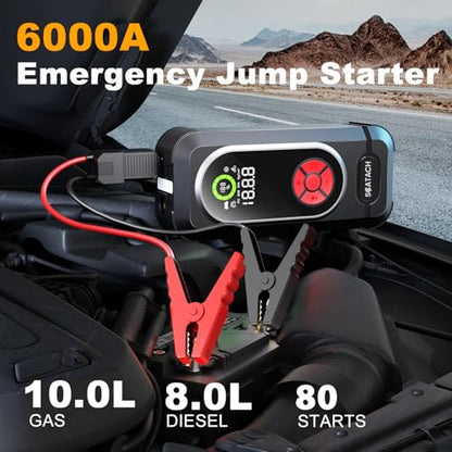 6000A Jump Starter with Air Compressor