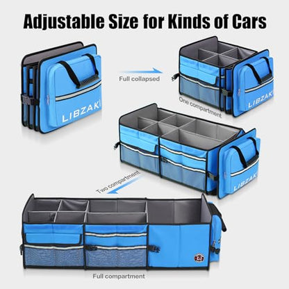 LIBZAKI Oversize 4 in 1 Car Trunk Storage Organizer
