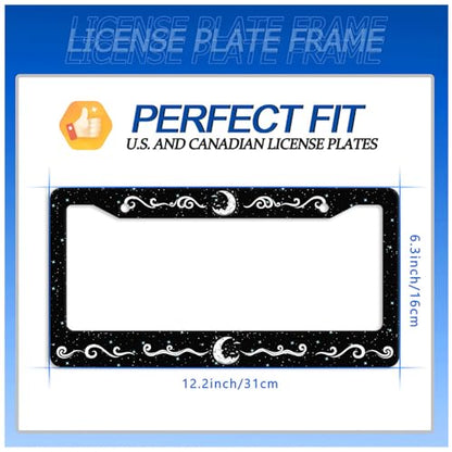Moon License Plate Frame Stainless Steel Car Accessory 6.3x12.3inch
