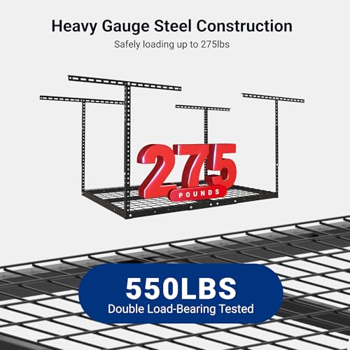 3x4 Overhead Garage Ceiling Storage Rack Organization