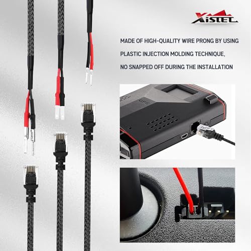 3PCS 16.5" Radar Detector Hardwire Power Cord Mirror Wire Plug Tap (3 Count)