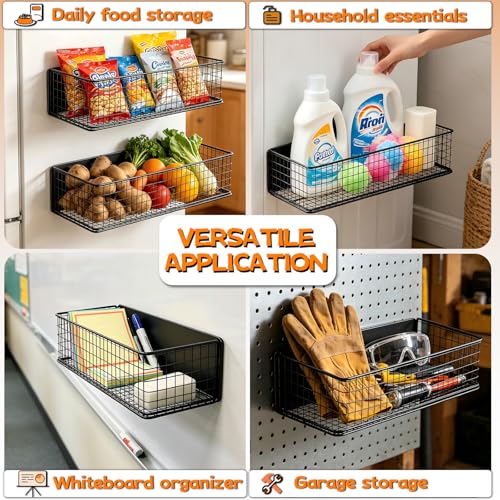 Magnetic Baskets Fridge Organizers (2 Count)