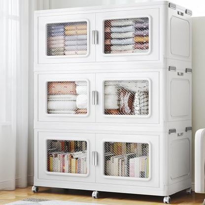 900 Qt Extra Large Stackable Storage Bin with 1 Lid (3 Count)