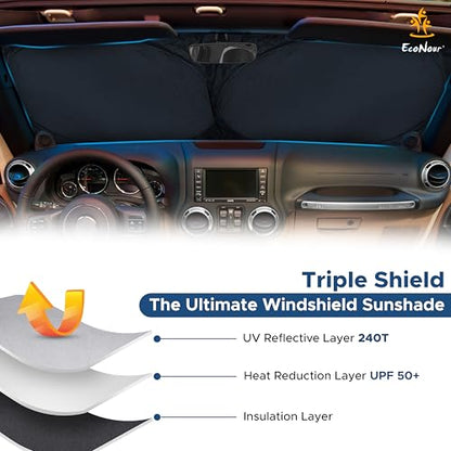 Jeep Windshield Sun Shade for Jeep Wrangler