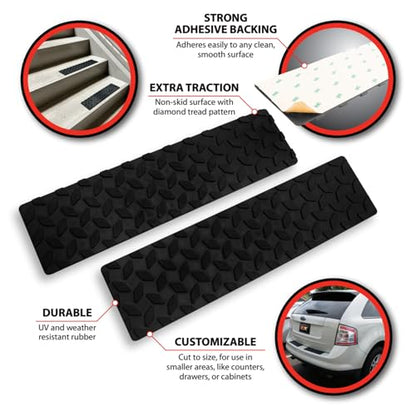 W1893 4 x 15.5 in. Adhesive Rubber Step Mats