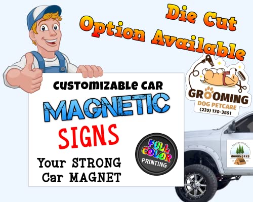 Personalized Car Magnet Sign Custom Business Logo for Cars Trucks Vans