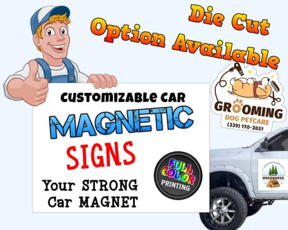 Custom Car Magnet Sign Personalized Business Logo for Cars Trucks Vans