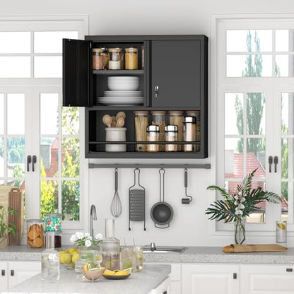 Garage Storage Cabinet with Locking Doors and Adjustable Shelves