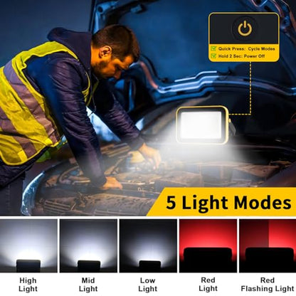 2 Pack USB Rechargeable LED Work Lights