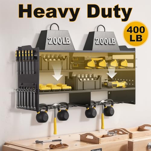 Large Power Tool Organizer Wall Mount Black
